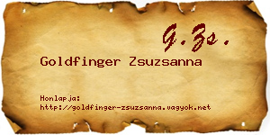 Goldfinger Zsuzsanna névjegykártya